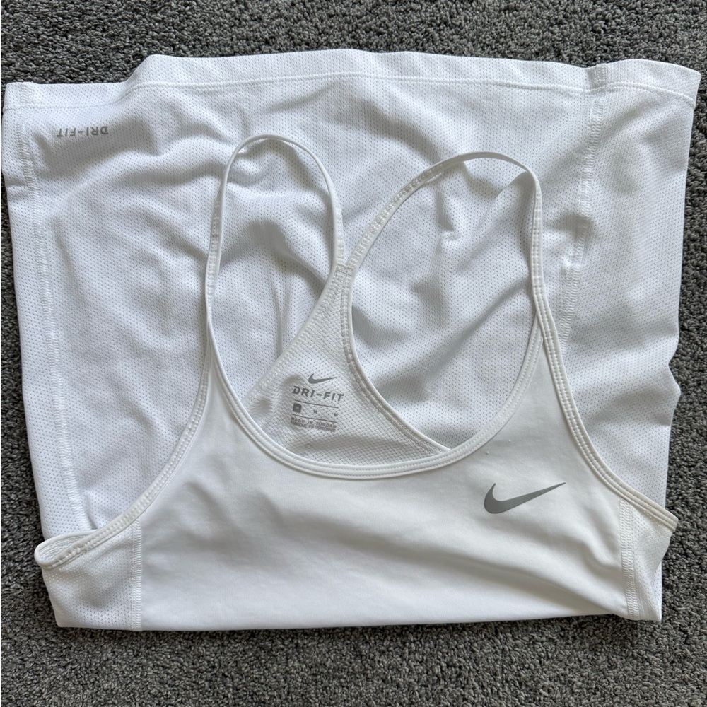 Nike White Sports Bra Moisture-Wicking Intimates